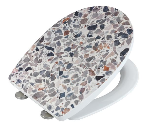 Produktbild: WC-Sitz Mod. Terrazzo High Gloss, aus bruchstabilem Thermoplast