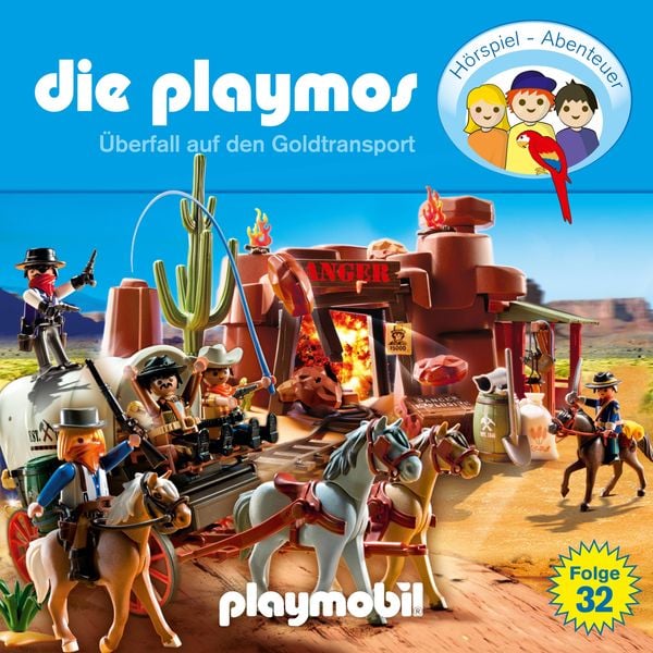 Produktbild: Die Playmos - Das Original Playmobil H&ouml;rspiel, Folge 32: &Uuml;berfall auf den Goldtransport