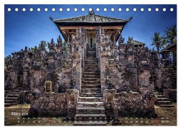 Produktbild: Bali - Insel der Tempel, G&ouml;tter und D&auml;monen (Tischkalender 2026 DIN A5 quer), CALVENDO Monatskalender