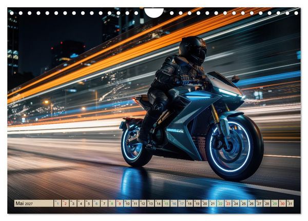 Produktbild: E-Motorrad-Biker (Wandkalender 2027 DIN A4 quer), CALVENDO Monatskalender