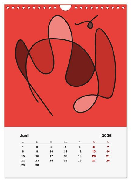 Produktbild: FormArt - Linien und Farben (Wandkalender 2026 DIN A4 hoch), CALVENDO Monatskalender