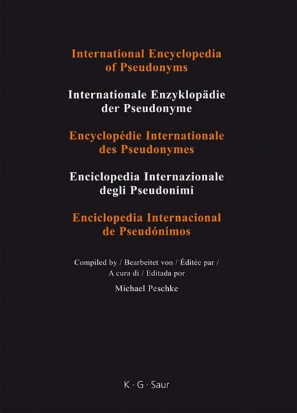 Produktbild: International Encyclopedia of Pseudonyms. Real Names / Kaelin &ndash; Lunceford