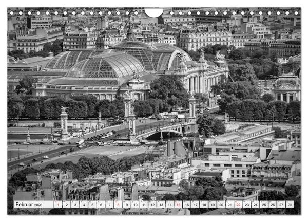 Produktbild: PARIS Monochrome Impressionen (Wandkalender 2026 DIN A4 quer), CALVENDO Monatskalender