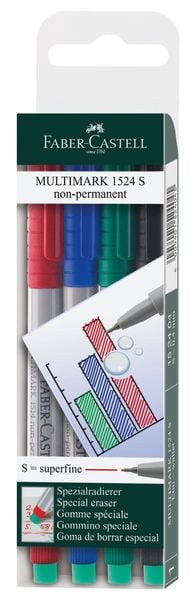 Produktbild: Faber-Castell Marker Multimark non-permanent S, 4er Set