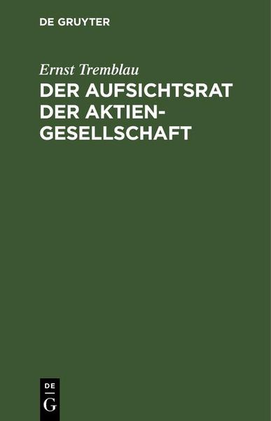 Produktbild: Der Aufsichtsrat der Aktiengesellschaft