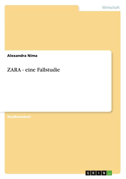 Produktbild: ZARA - eine Fallstudie