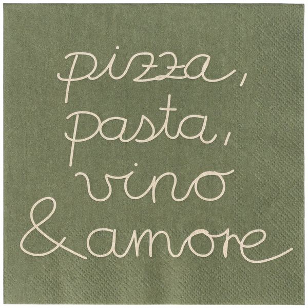 Produktbild: Serviette 33x33cm Pizza,Pasta,Vino & Amore
