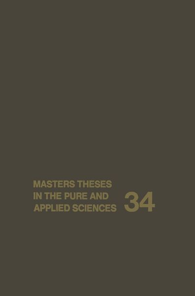 Produktbild: Masters Theses in the Pure and Applied Sciences