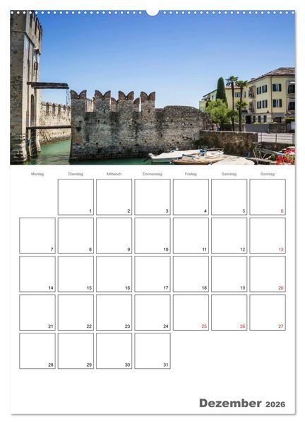 Produktbild: GARDASEE Terminplaner (hochwertiger Premium Wandkalender 2026 DIN A2 hoch), Kunstdruck in Hochglanz