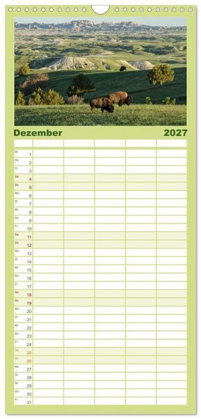 Produktbild: Familienplaner 2027 - Sioux Im Lande von Sitting Bull mit 5 Spalten (Wandkalender, 21 x 45 cm) CALVENDO