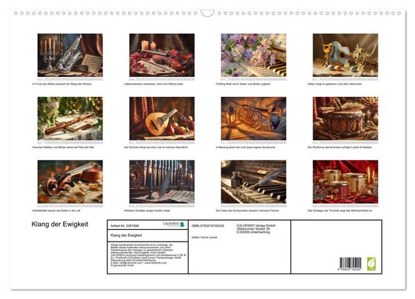 Produktbild: Klang der Ewigkeit (Wandkalender 2026 DIN A2 quer), CALVENDO Monatskalender