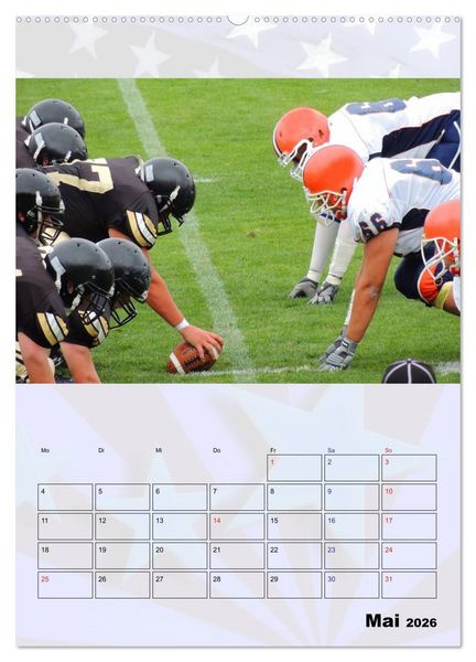 Produktbild: American Football - Kickoff (hochwertiger Premium Wandkalender 2026 DIN A2 hoch), Kunstdruck in Hochglanz