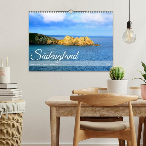 Produktbild: S&uuml;dengland - On the road in Devon und Cornwall (Wandkalender 2026 DIN A3 quer), CALVENDO Monatskalender