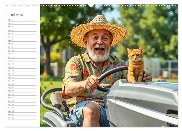 Produktbild: Renten-Turbo. Wenn der Ruhestand erst richtig Fahrt aufnimmt (Wandkalender 2026 DIN A2 quer), CALVENDO Monatskalender
