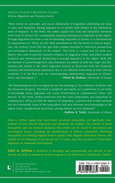 Produktbild: Class Formations and Inequality Structures in Contemporary African Migration
