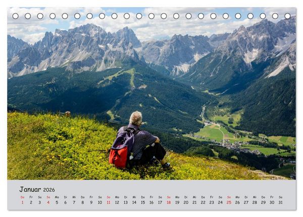 Produktbild: Wandern in den Dolomiten (Tischkalender 2026 DIN A5 quer), CALVENDO Monatskalender