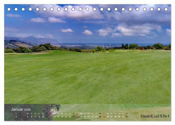 Produktbild: Golfpl&auml;tze Kapstadt - Cape Winelands und Overberg (Tischkalender 2026 DIN A5 quer), CALVENDO Monatskalender