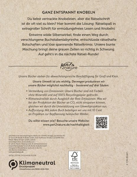 Produktbild: Gedächtnistraining Großdruck. Bunter Rätselmix in Großschrift