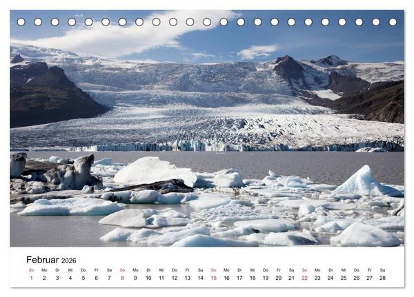 Produktbild: Island Natur pur (Tischkalender 2026 DIN A5 quer), CALVENDO Monatskalender