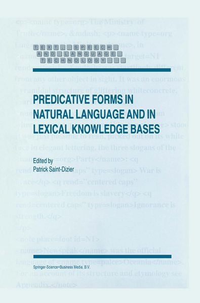 Produktbild: Predicative Forms in Natural Language and in Lexical Knowledge Bases