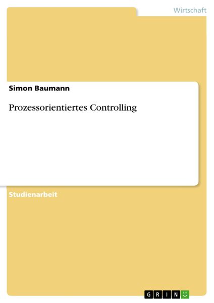 Produktbild: Prozessorientiertes Controlling