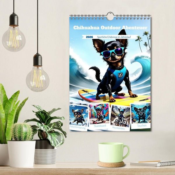 Produktbild: Chihuahua Outdoor Abenteuer (Wandkalender 2026 DIN A4 hoch), CALVENDO Monatskalender