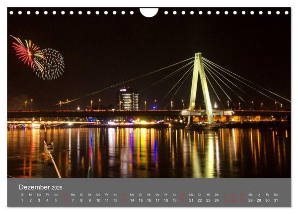 Produktbild: K&Ouml;LN BEI NACHT (Wandkalender 2026 DIN A4 quer), CALVENDO Monatskalender