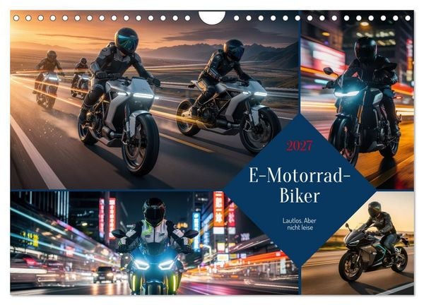 Produktbild: E-Motorrad-Biker (Wandkalender 2027 DIN A4 quer), CALVENDO Monatskalender