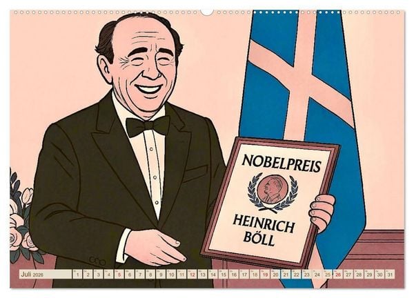 Produktbild: Heinrich B&ouml;ll (Wandkalender 2026 DIN A2 quer), CALVENDO Monatskalender