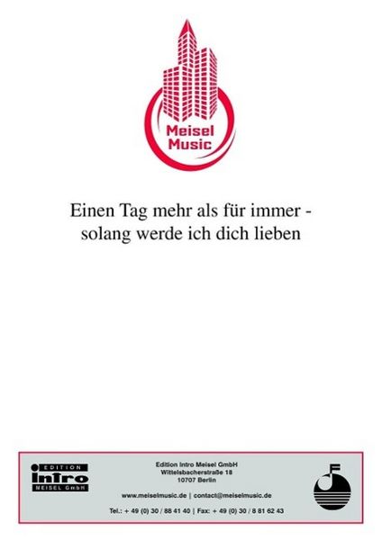 Produktbild: Einen Tag mehr als f&uuml;r immer - solang werde ich dich lieben