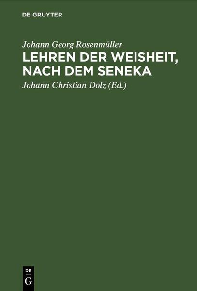 Produktbild: Lehren der Weisheit, nach dem Seneka