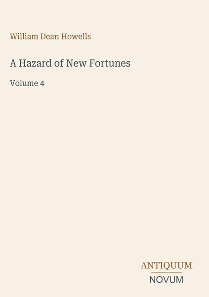 Produktbild: A Hazard of New Fortunes