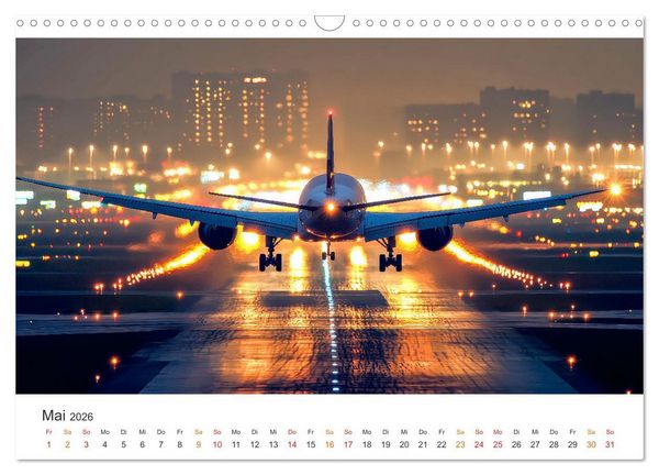 Produktbild: Flugzeuge - Stahlriesen am Himmel (Wandkalender 2026 DIN A3 quer), CALVENDO Monatskalender