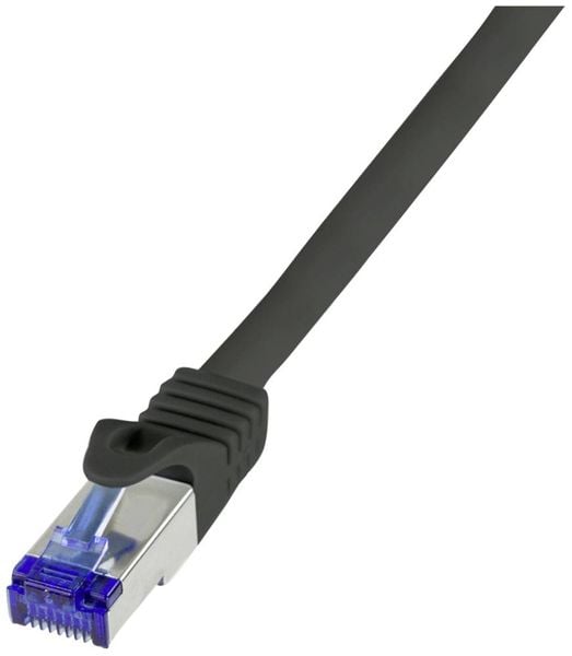 LogiLink C6A063S RJ45 CAT 6a S/FTP 3.00 m Schwarz 1 St.