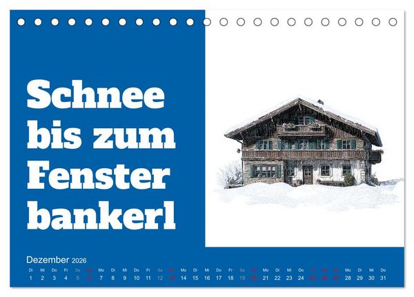 Produktbild: Gria&szlig; Eich! Bayern Kalender mit Dialekt und Mundart (Tischkalender 2026 DIN A5 quer), CALVENDO Monatskalender