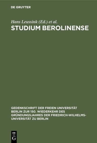 Produktbild: Studium Berolinense