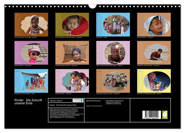 Produktbild: Kinder Die Zukunft unserer Erde (Wandkalender 2026 DIN A3 quer), CALVENDO Monatskalender