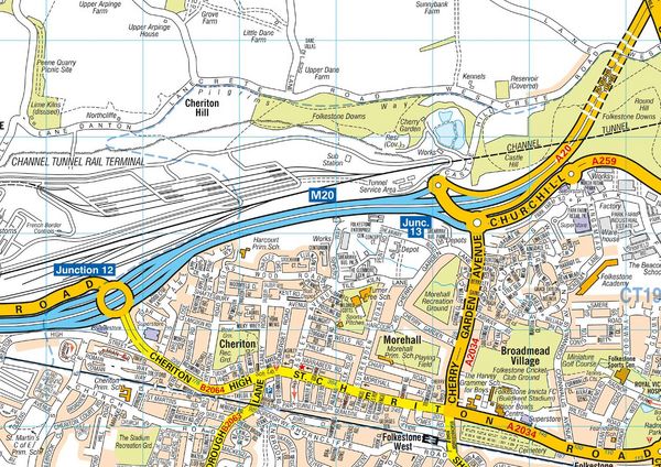 Produktbild: Folkestone A-Z Pocket Street Map