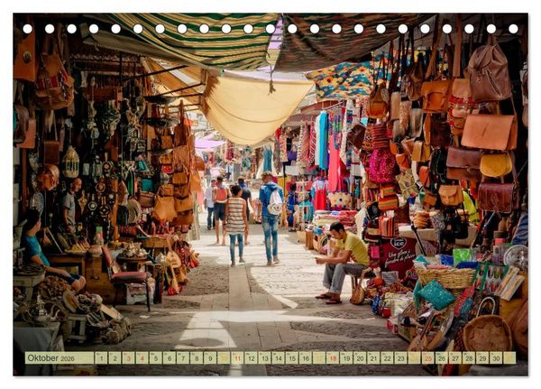 Produktbild: M&auml;rkte der Welt (Tischkalender 2026 DIN A5 quer), CALVENDO Monatskalender