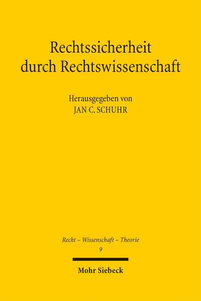 Produktbild: Rechtssicherheit durch Rechtswissenschaft