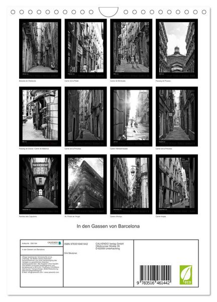Produktbild: In den Gassen von Barcelona (Wandkalender 2026 DIN A4 hoch), CALVENDO Monatskalender