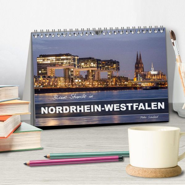 Produktbild: Blaue Stunde in Nordrhein-Westfalen (Tischkalender 2026 DIN A5 quer), CALVENDO Monatskalender