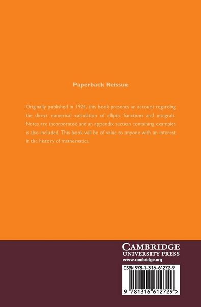 Produktbild: On the Direct Numerical Calculation of Elliptic Functions and Integrals