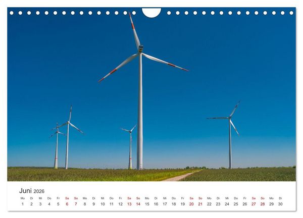 Produktbild: Deutschland, Energie des Windes: wundersch&ouml;ne Landschaften (Wandkalender 2026 DIN A4 quer), CALVENDO Monatskalender