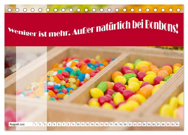 Produktbild: Liebe aus Zucker (Tischkalender 2026 DIN A5 quer), CALVENDO Monatskalender