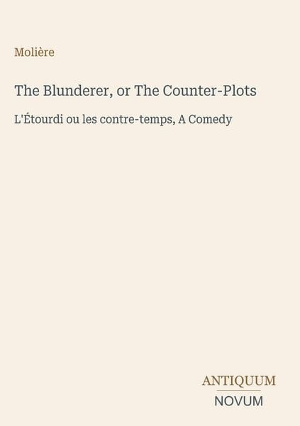 Produktbild: The Blunderer, or The Counter-Plots