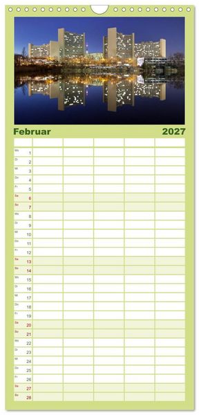 Produktbild: Familienplaner 2027 - Traumhaftes Wien mit 5 Spalten (Wandkalender, 21 x 45 cm) CALVENDO