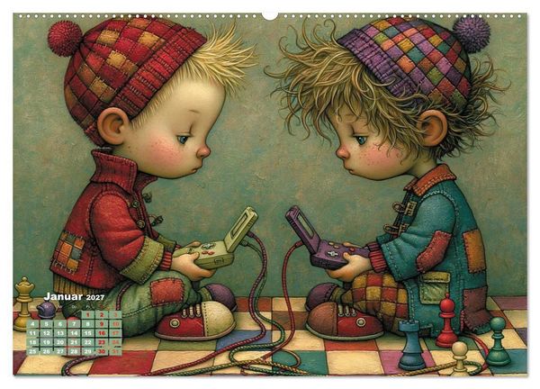 Produktbild: Null Uhr f&uuml;nf im Spielzimmer (Wandkalender 2027 DIN A2 quer), CALVENDO Monatskalender