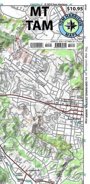 Produktbild: Mt. Tamalpais Trail Map-: Tom Harrison Maps