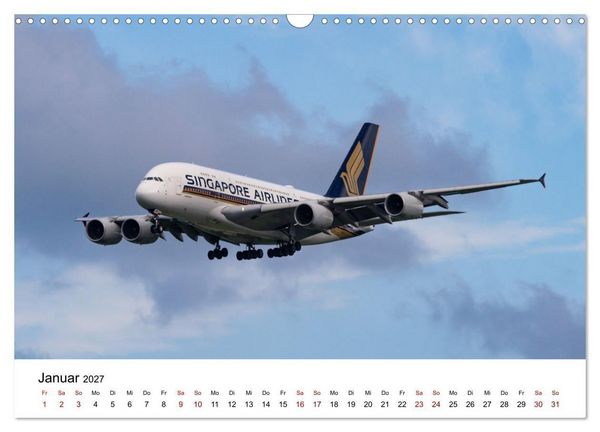Produktbild: Airbus A380 - K&ouml;nig der L&uuml;fte (Wandkalender 2027 DIN A3 quer), CALVENDO Monatskalender